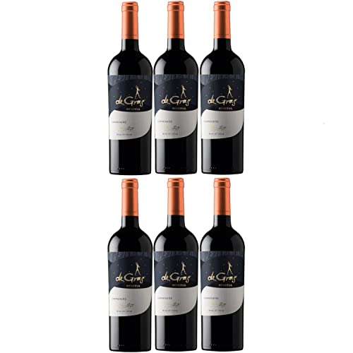 De Gras Reserva Carmenère Valle Central Rotwein chilenischer Wein trocken Chile Inkl. FeinWert E-Book (6 x 0,75l) von Weingut MontGras