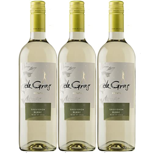 De Gras Sauvignon Blanc Weißwein chilenischer Wein trocken Chile Inkl. FeinWert E-Book (3 x 0,75l) von Weingut MontGras