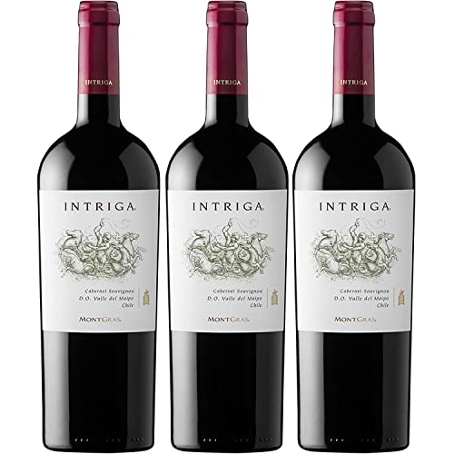 MontGras Intriga Cabernet Sauvignon Rotwein Wein trocken Chile I Visando Paket (3 x 0,75l) von Weingut MontGras