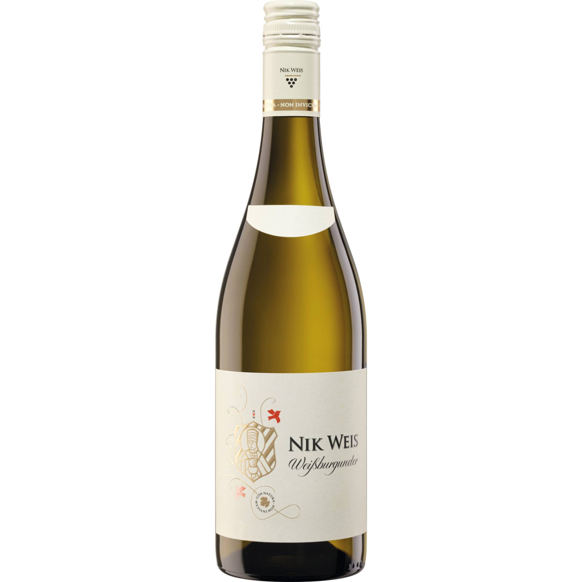 Nik Weis Weißburgunder, Trocken, Mosel, Mosel, 2023, Weißwein Nik Weis Weißburgunder, Trocken, Mosel, Mosel, 2023, Weißwein von Weingut Nik Weis, St. Urbans-Hof, Urbanusstr. 16, D - 54340 Leiwen