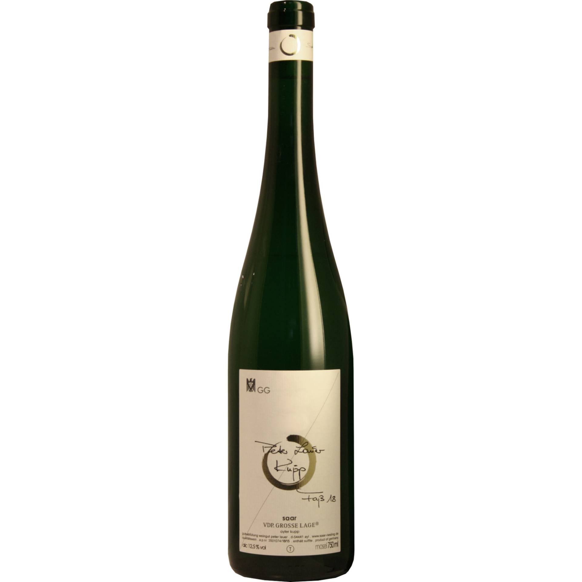 Riesling Ayl Kupp Faß 18 GG, trocken, Mosel, Mosel, 2021, Weißwein von Weingut Peter Lauer,54441,Ayl,Deutschland