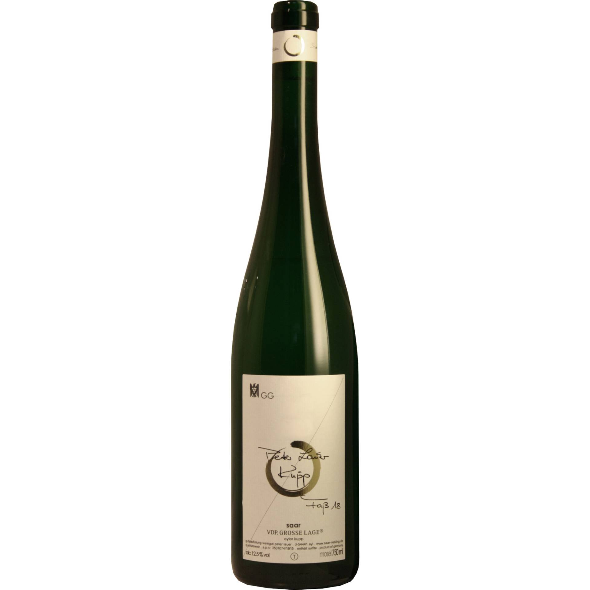 Riesling Ayl Kupp Faß 18 GG, trocken, Mosel, Mosel, 2019, Weißwein von "Weingut Peter Lauer",54441,Ayl,Deutschland