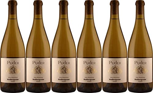 6x Grauburgunder trocken - im Barrique gereift 2019 - Weingut Puder, Pfalz - Weißwein von Weingut Puder