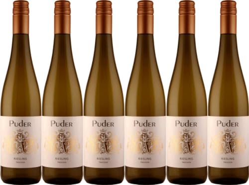 6x Riesling trocken 2022 - Weingut Puder, Pfalz - Weißwein von Weingut Puder