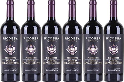 Ricossa Barbera Doc Appasimento Rotwein Wein halbtrocken Italien (6 Flaschen) von Weingut Ricossa