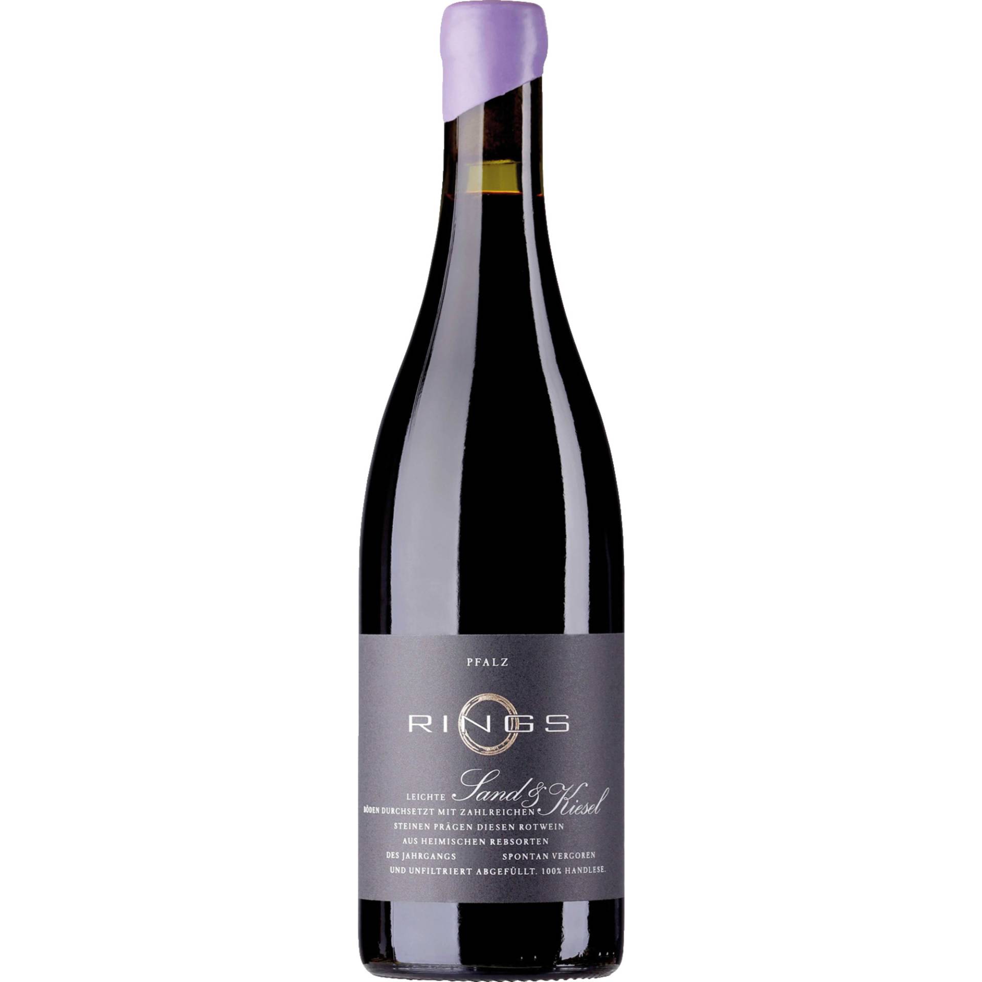 Rings Sand & Kiesel, Trocken, Pfalz, Pfalz, 2021, Rotwein Rings Sand & Kiesel, Trocken, Pfalz, Pfalz, 2021, Rotwein von Weingut Rings, -67251 Freinsheim