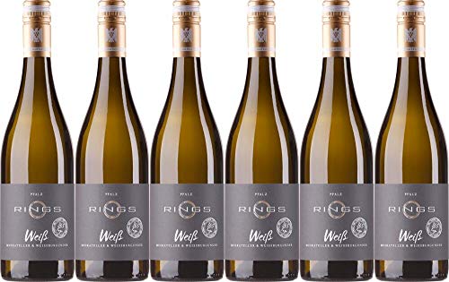 6x Weingut Rings 365 Tage Weiß Qualitätswein Trocken 2021 - Weingut Rings, Pfalz - Weißwein von Weingut Rings