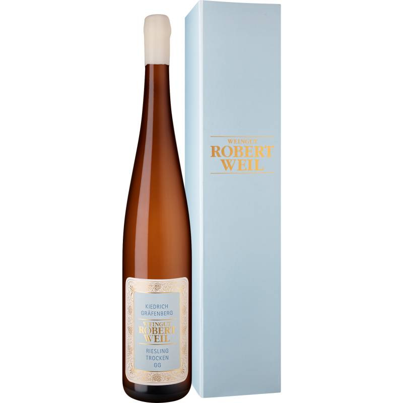 Kiedrich Gräfenberg Riesling GG, Trocken, Rheingau, Magnum, incl. Grußkarte, Rheingau, 2021, Weißwein von Weingut Robert Weil, D - 65399 Kiedrich