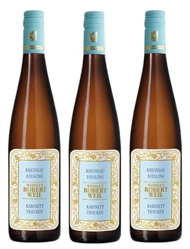 3x 0,75l - 2022er - Robert Weil - Riesling - Kabinett trocken - VDP.Gutswein - Prädikatswein Rheingau - Deutschland - Weißwein trocken 3x 0,75l - 2022er - Robert Weil - Riesling - Kabinett trocken - VDP.Gutswein - Prädikatswein Rheingau - Deutschland - Weißwein trocken von Weingut Robert Weil