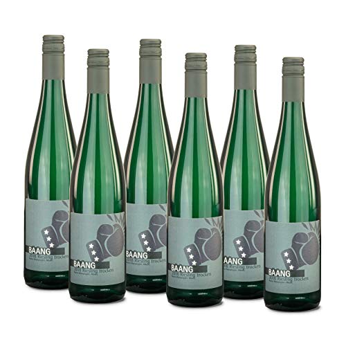 WEINGUT RÖMERHOF 6 Flaschen 0,75 L BÄÄNG - Bonedry Riesling Weißwein Trocken, Schiefersteillage, Handgelesen, Prämiertes Mosel Familienweingut, für Weinliebhaber und Weinkenner von Necto