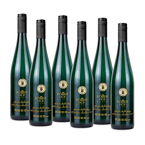 WEINGUT RÖMERHOF 6 Flaschen 0,75 L Kröver Steffensberg Auslese 2015 - Premium Riesling Weißwein Edelsüß, Schiefersteillage, Handgelesen, Prämiertes Mosel Familienweingut von Necto