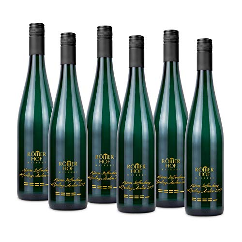 WEINGUT RÖMERHOF 6 Flaschen 0,75 L Kröver Steffensberg Auslese 2017 - Premium Riesling Weißwein Edelsüß, Schiefersteillage, Handgelesen, Prämiertes Mosel Familienweingut von Necto