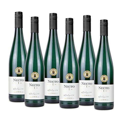 WEINGUT RÖMERHOF 6 Flaschen 0,75 L NECTO I 2016 - Premium Weißwein Riesling Trocken, Schiefersteillage, Handgelesen, für Weinliebhaber und Weinkenner, Prämiertes Mosel Familienweingut von Necto