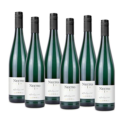 WEINGUT RÖMERHOF 6 Flaschen 0,75 L NECTO I 2018 - Premium Riesling Weißwein Trocken, Schiefersteillage, Handgelesen, für Weinliebhaber und Weinkenner, Prämiertes Mosel Familienweingut von Necto