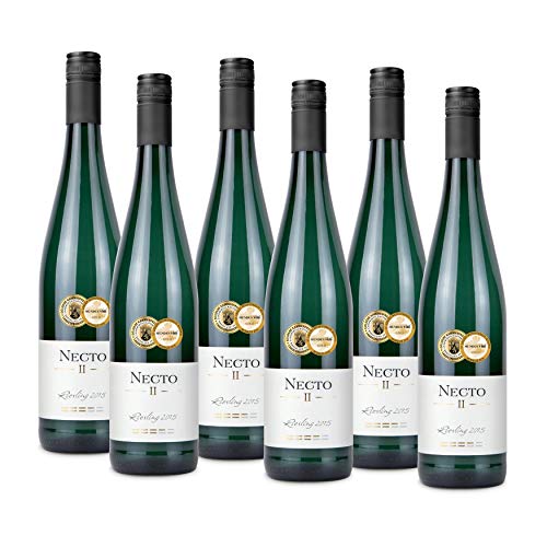 WEINGUT RÖMERHOF 6 Flaschen 0,75 L NECTO II - Premium Riesling Weißwein Feinherb, Schiefersteillage, Handgelesen, prämiertes Mosel Familienweingut, für Weinliebhaber und Weinkenner von Necto