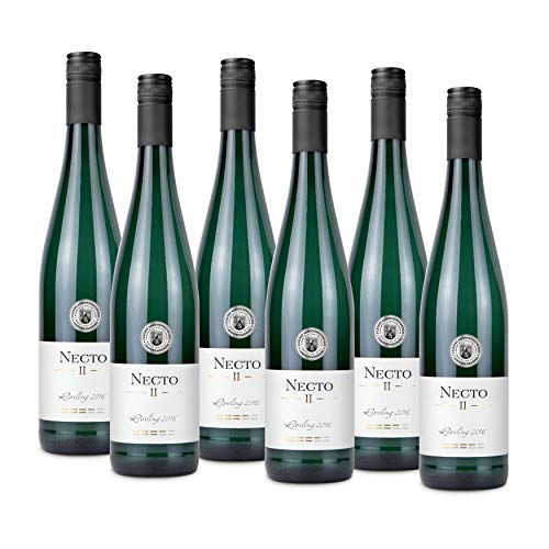 WEINGUT RÖMERHOF 6 Flaschen 0,75 L NECTO II 2016 - Premium Riesling Weißwein Feinherb, Schiefersteillage, Handgelesen, für Weinliebhaber und Weinkenner, Prämiertes Mosel Familienweingut von Necto