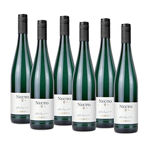 WEINGUT RÖMERHOF 6 Flaschen 0,75 L NECTO II 2017 - Premium Riesling Weißwein Feinherb, Schiefersteillage, Handgelesen, prämiertes Mosel Familienweingut, für Weinliebhaber und Weinkenner von Necto