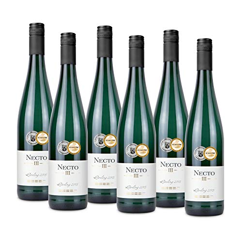 WEINGUT RÖMERHOF 6 Flaschen 0,75 L NECTO III 2015 - Premium Riesling Weißwein Edelsüß, Schiefersteillage, Handgelesen, Prämiertes Mosel Familienweingut von Necto