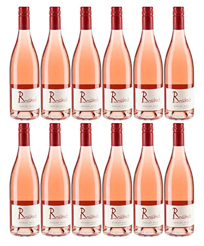 Russbach Merlot Rosé trocken, Weingut Russbach, Eppelsheim, Rheinhessen, Jahrgang 2022 (12 x 0,75 l) von Weingut Russbach, Eppelsheim Rheinhessen