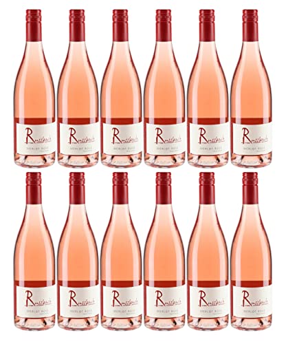 Russbach Merlot Rosé trocken, Weingut Russbach, Eppelsheim, Rheinhessen, Jahrgang 2022 (12 x 0,75 l) von Weingut Russbach, Eppelsheim Rheinhessen