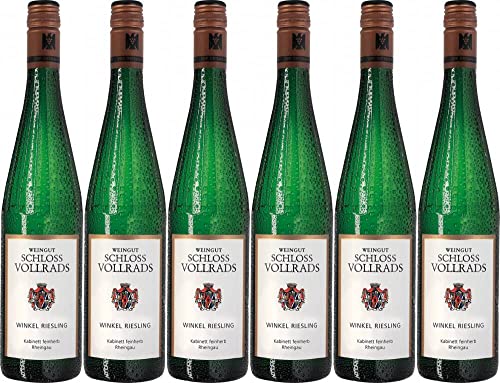 6x Winkel Riesling Kabinett feinherb 2022 - Weingut Schloss Vollrads, Rheingau - Weißwein von Weingut Schloss Vollrads