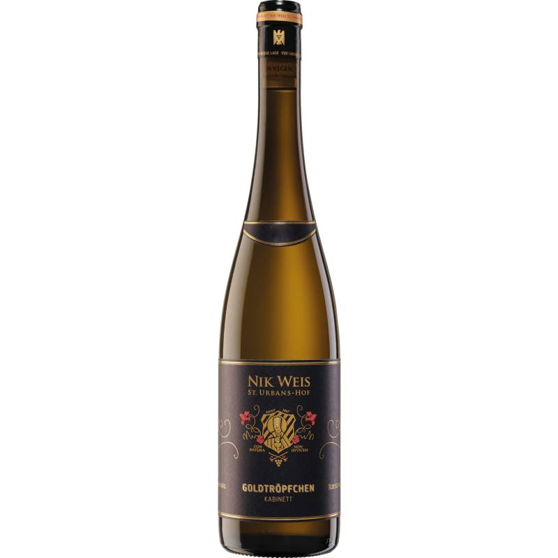 Goldtröpfchen Riesling Kabinett, Feinherb, Mosel, Mosel, 2019, Weißwein von Weingut St. Urbans-Hof, D - 54340 Leiwen