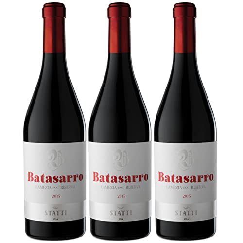 Statti Batasarro Lamezia DOC Rosso Riserva Rotwein Wein Trocken Italien I Versanel Paket (3 x 0,75l) von Weingut Statti