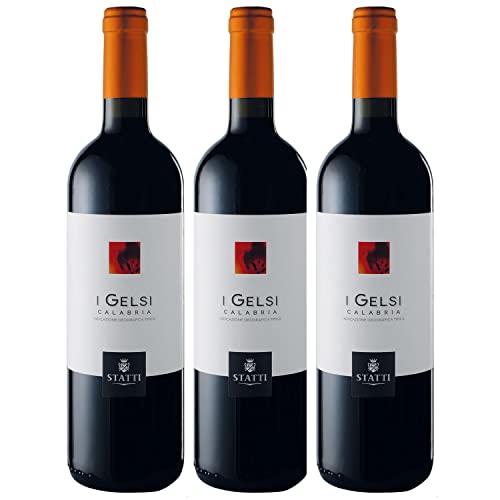 Weingut Statti I Gelsi Rosso IGT Calabria Rotwein Wein Trocken Italien Visando Paket (3 x 0,75l) von Weingut Statti