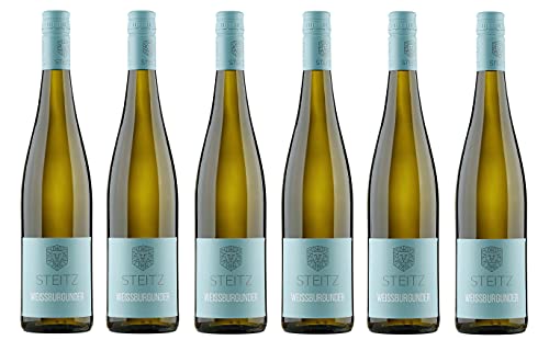 6x 0,75l - 2023er - Weingut Steitz - Weißburgunder - Qualitätswein Rheinhessen - Deutschland - Weißwein trocken 6x 0,75l - 2023er - Weingut Steitz - Weißburgunder - Qualitätswein Rheinhessen - Deutschland - Weißwein trocken von Weingut Steitz