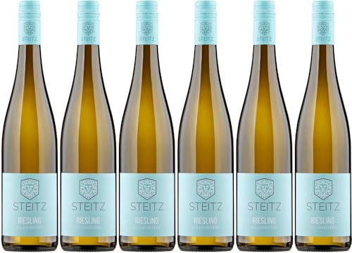 6x Riesling Vulkanstein Gutswein trocken 2022 - Weingut Steitz, Rheinhessen - Weißwein von Weingut Steitz