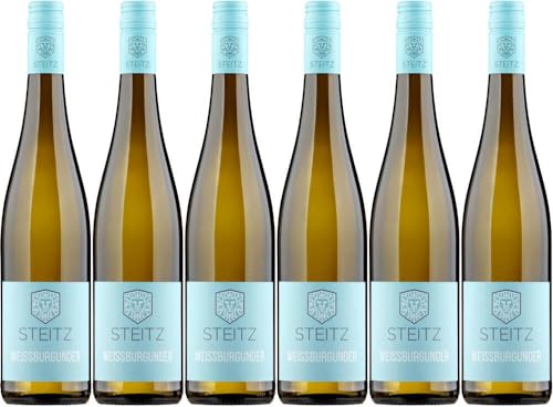 6x Weißburgunder Gutswein trocken 2022 - Weingut Steitz, Rheinhessen - Weißwein von Weingut Steitz