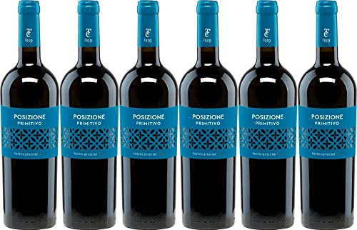 6x Posizione Primitivo 2020 - Weingut Terrecarsiche 1939, Puglia - Rotwein von Weingut Terrecarsiche 1939