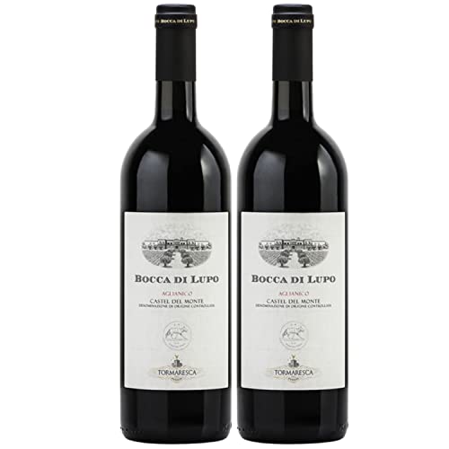 Tormaresca Antinori Bocca di Lupo Castel del Monte DOC Rotwein Wein Trocken Italien I Visando Paket (2 x 0,75l) von Weingut Tormaresca