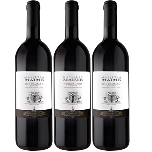 Tormaresca Antinori Masseria Maime Salento IGT Rotwein Wein Trocken Italien I Visando Paket (3 x 0,75l) von Weingut Tormaresca