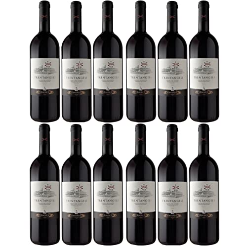 Tormaresca Antinori Trentangeli Castel del Monte DOC Rotwein Wein Trocken Italien I Visando Paket (12 x 0,75l) von Weingut Tormaresca