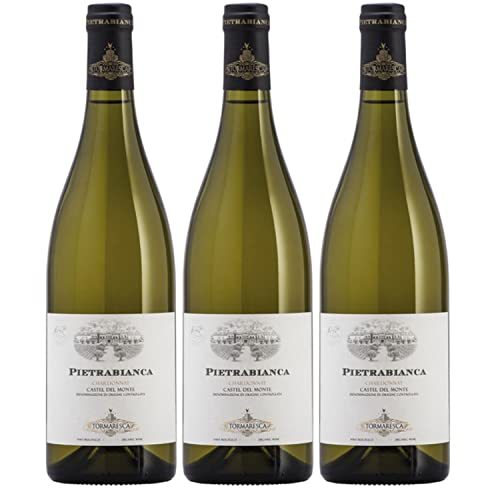 Tormaresca Pietra Bianca Castel del Monte DOC Weißwein Wein Trocken Italien I Visando Paket (3 x 0,75l) von Weingut Tormaresca