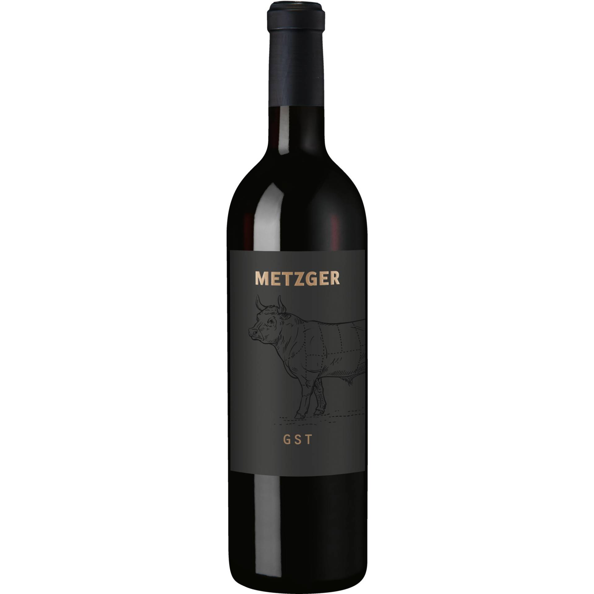Metzger GST Cuvée Rot, Trocken, Pfalz, Pfalz, 2022, Rotwein Metzger GST Cuvée Rot, Trocken, Pfalz, Pfalz, 2022, Rotwein von Weingut Uli Metzger, D - 67269 Grünstadt-Asselheim