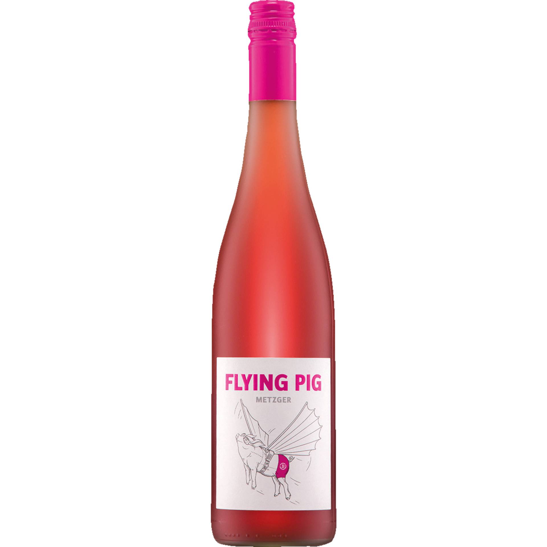Flying Pig Rosé, Perlwein mit zugesetzter Kohlensäure, Deutscher Tafelwein, Perlwein / Secco von Weingut Uli Metzger, D - 67269 Grünstadt