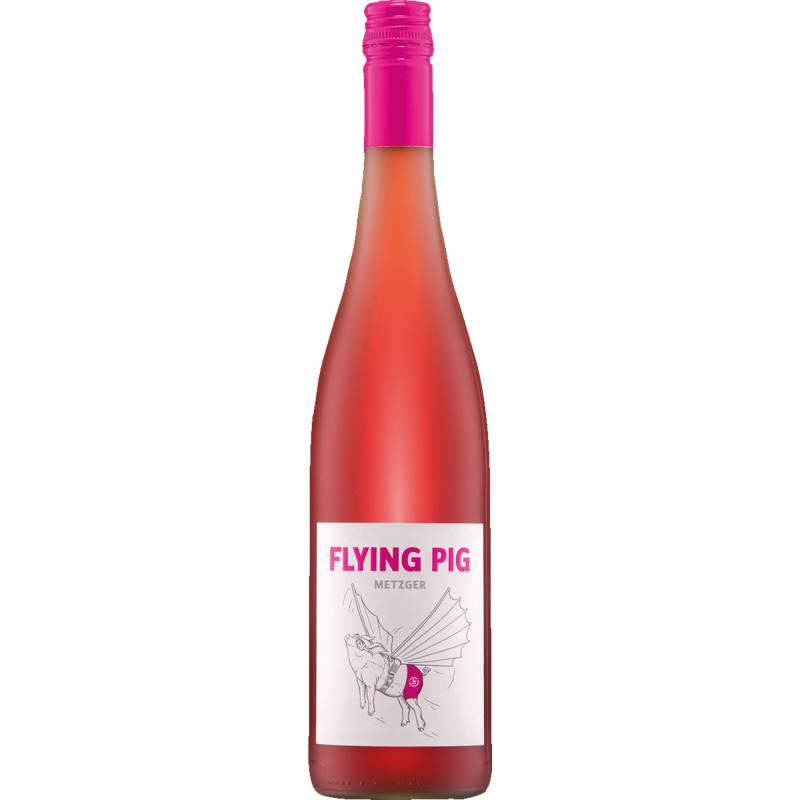 Flying Pig Rosé, Perlwein mit zugesetzter Kohlensäure, Deutscher Tafelwein, Perlwein / Secco von Weingut Uli Metzger, D - 67269 Grünstadt