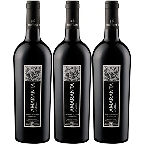 Tenuta Ulisse AMARANTA Montepulciano d'Abruzzo Rotwein Wein Trocken DOP Italien I Versanel Paket (3 x 0,75l) von Weingut Ulisse