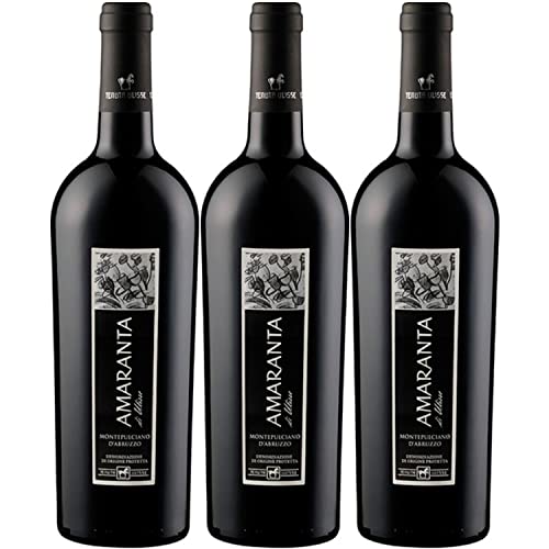 Tenuta Ulisse AMARANTA Montepulciano d'Abruzzo Rotwein Wein Trocken DOP Italien I Versanel Paket (3 x 0,75l) von Weingut Ulisse