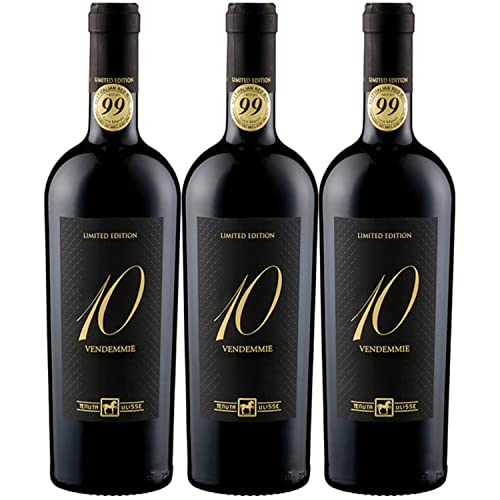 Tenuta Ulisse DIECI VENDEMMIE NV Montepulciano d'Abruzzo Rotwein Wein Halbtrocken Italien I Versanel Paket (3 x 0,75l) von Weingut Ulisse