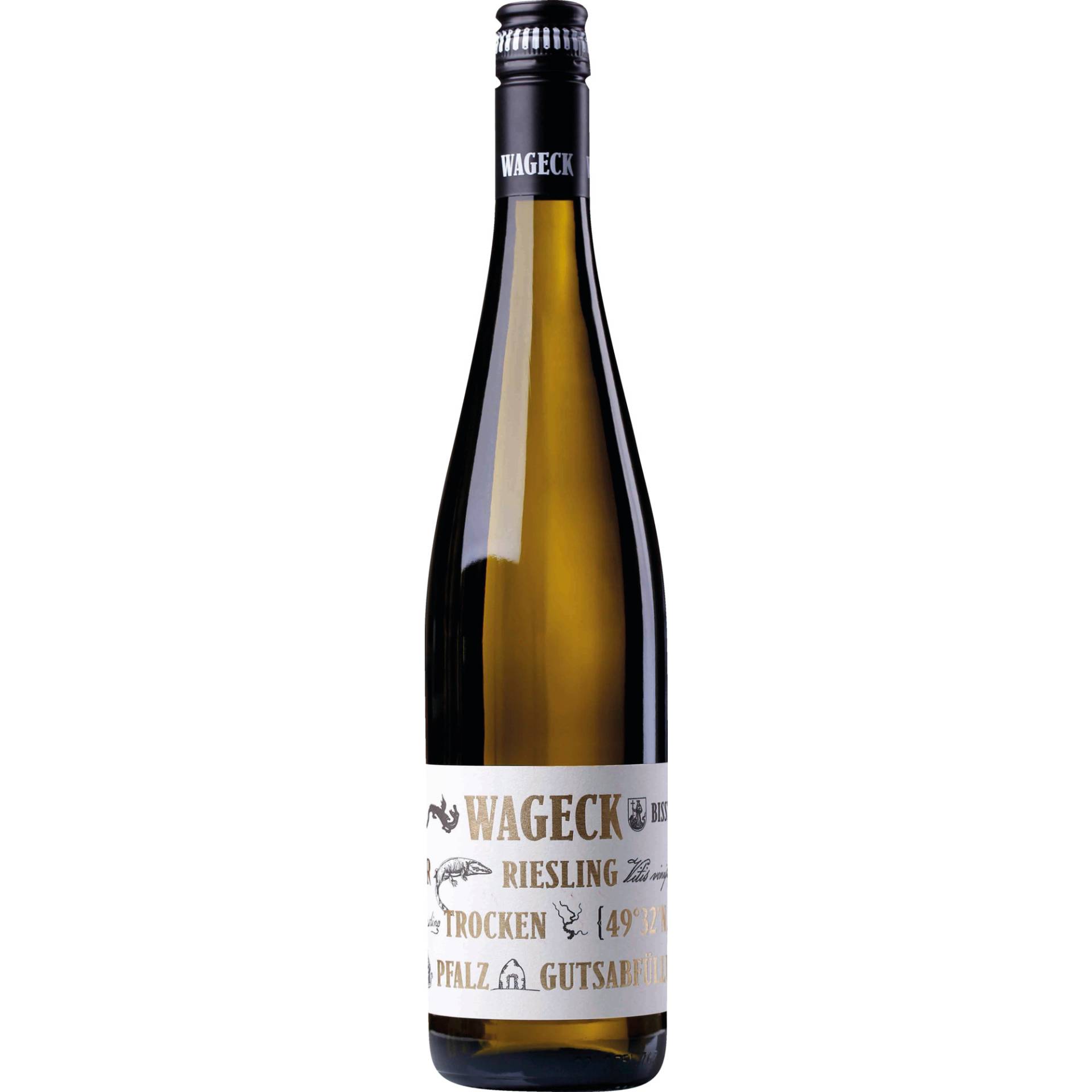 Tertiär Riesling, Trocken, Pfalz, Pfalz, 2018, Weißwein von Weingut Wageck Pfaffmann, D - 67281 Bissersheim