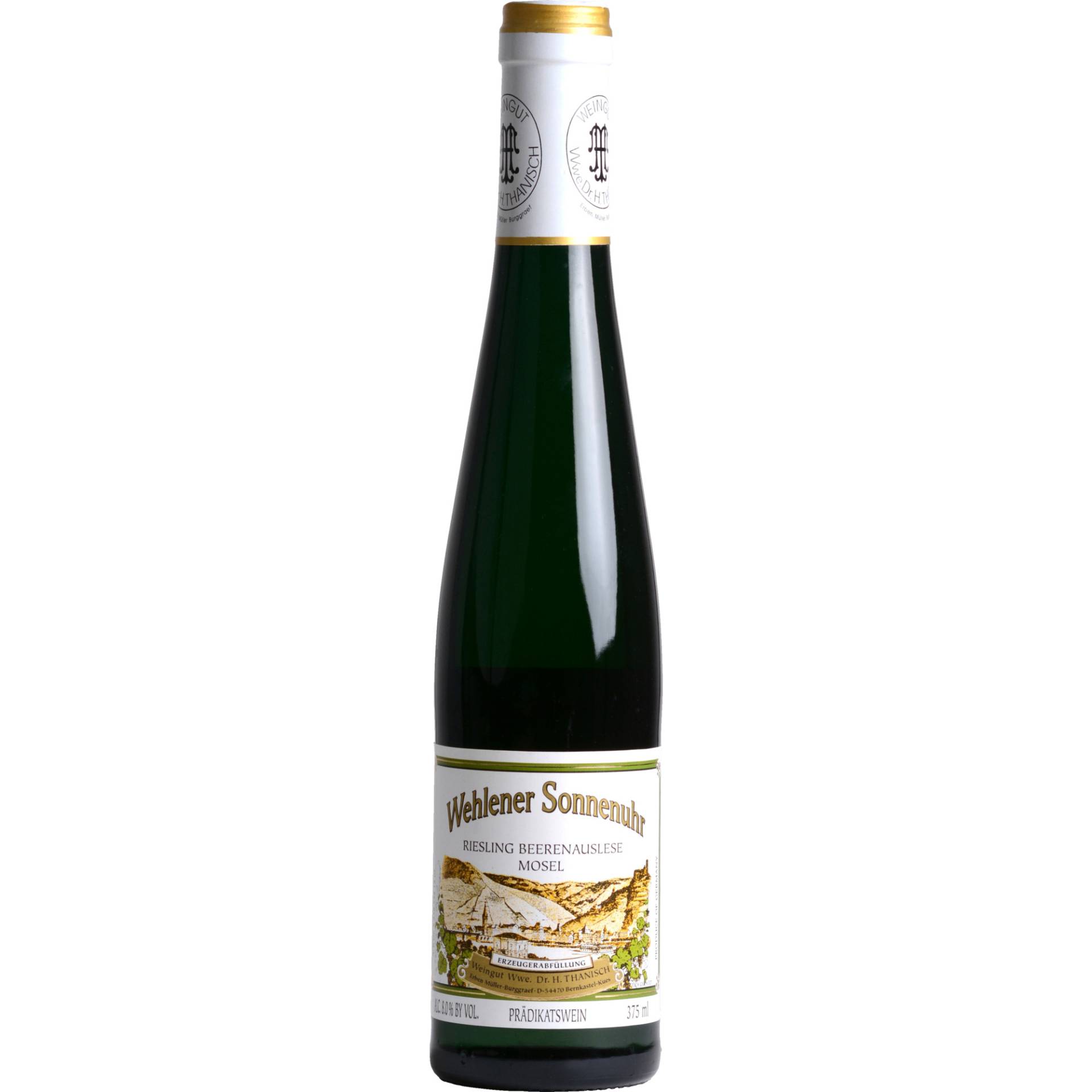 Thanisch Wehlener Sonnenuhr Beerenauslese, Edelsüß, 0,375 l, Mosel, Mosel, 2006, Weißwein Thanisch Wehlener Sonnenuhr Beerenauslese, Edelsüß, 0,375 l, Mosel, Mosel, 2006, Weißwein von Weingut Wwe. Dr. Thanisch, Erben Thanisch, D - 54470 Bernkastel-Kues
