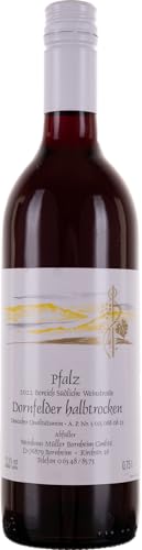 Weinhaus Müller Bornheim 0,75 L Flasche Pfälzer Dornfelder Rotwein halbtrocken 2022 - Qualitäts-Rotwein halbtrocken aus der Pfalz - roter Qualitätswein halbtrocken, Anzahl:18 Flaschen Weinhaus Müller Bornheim 0,75 L Flasche Pfälzer Dornfelder Rotwein halbtrocken 2022 - Qualitäts-Rotwein halbtrocken aus der Pfalz - roter Qualitätswein halbtrocken, Anzahl:18 Flaschen von Weinhaus Müller Bornheim