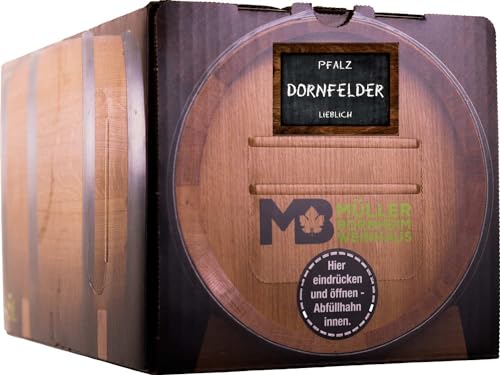 Weinhaus Müller Bornheim 5L Bag in Box Pfälzer Dornfelder Rotwein lieblich 2023 - Qualitäts-Rotwein lieblich aus der Pfalz, Geschmack:lieblich, Rebsorten:Dornfelder, Größe:5 L Weinhaus Müller Bornheim 5L Bag in Box Pfälzer Dornfelder Rotwein lieblich 2023 - Qualitäts-Rotwein lieblich aus der Pfalz, Geschmack:lieblich, Rebsorten:Dornfelder, Größe:5 L von Weinhaus Müller Bornheim