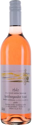 Weinhaus Müller Bornheim 0,75L Flasche Pfälzer Spätburgunder Rosé lieblich 2022 - Qualitäts-Rosé lieblich aus der Pfalz - rosé Qualitätswein lieblich, Anzahl:1 Flasche von Weinhaus Müller Bornheim