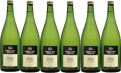 Pfaffenweiler Weinhaus Weißer Gutedel Qualitätswein trocken (6 x 1,0L) von Pfaffenweiler Weinhaus