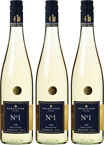 Weinkellerei Brogsitter Spätburgunder Blanc de Noir N grad 1 Trocken (3 x 0.75 l) von Weinkellerei Brogsitter