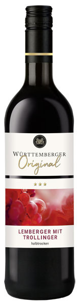 Württemberger Lemberger mit Trollinger Rotwein halbtrocken 0,75 l von Weinkellerei Einig-Zenzen